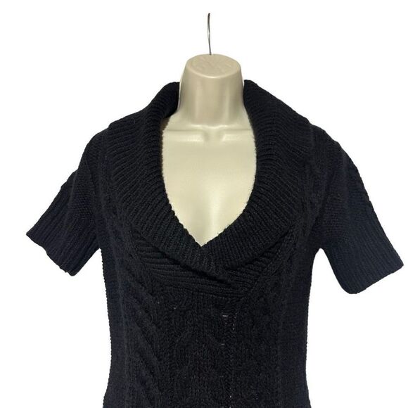 BCBG MAXAZRIA Women’s Black Short Sleeved Sweater Size Small - Picture 2 of 12